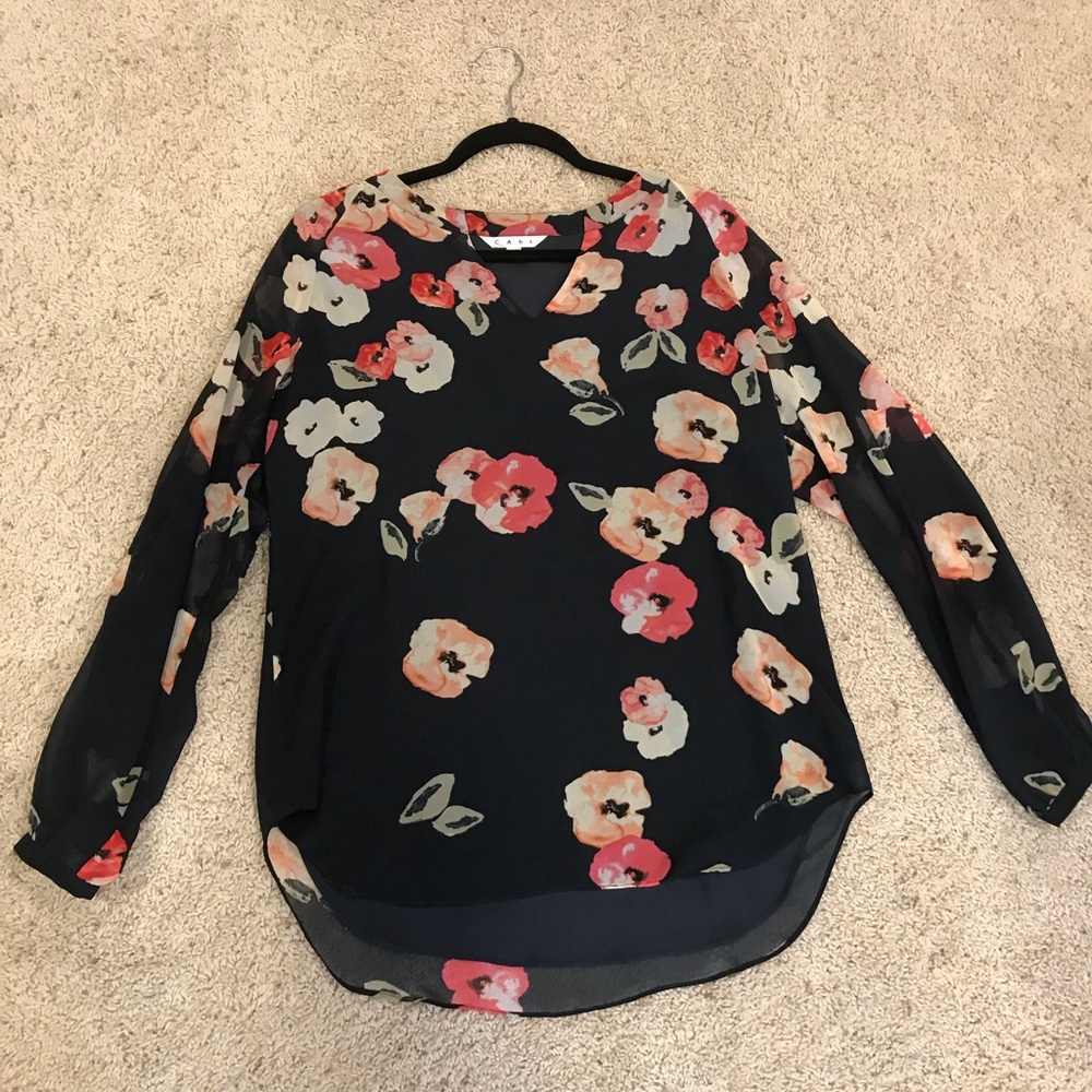 Cabi Floral Blouse